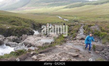 The Fairy pools at foot of the Black Cuillins near Glenbrittle Stock Photo