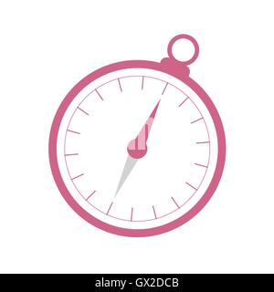 Stylized icon of a colored compass on a white background Stock Vector