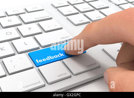 feedback keyboard concept  3d illustration Stock Photo