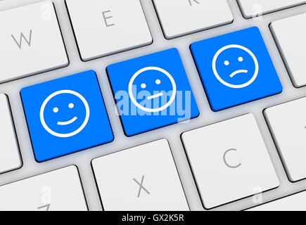 feedback keyboard concept  3d illustration Stock Photo