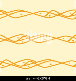 Seamless horizontal lines pattern in yellow and orange colors. Good for textile, package or other decoration. Stock Vector