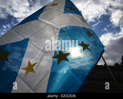 EU Referendum rally in George Square, in Glasgow, Scotland, on 29 June 2016. Stock Photo