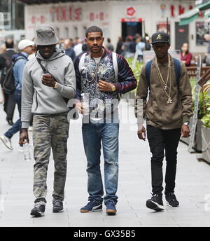 WSTRN leaving Global House studios Featuring: WSTRN Where: London ...