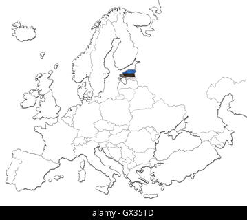 Map of Estonia Stock Photo