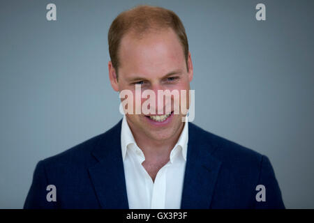 The Duke of Cambridge during a visit to Caius House youth centre, London. Stock Photo
