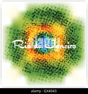 Brazil flag colors grunge abstract background. Vector graphic design Stock Vector