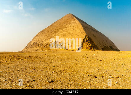 Bent Pyramid built by Old Kingdom Pharaoh Sneferu (Snefru) in Dahshur, Egypt Stock Photo