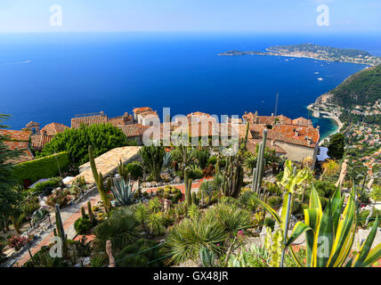 Botanical garden in Eze sur mer, French Riviera. Stock Photo