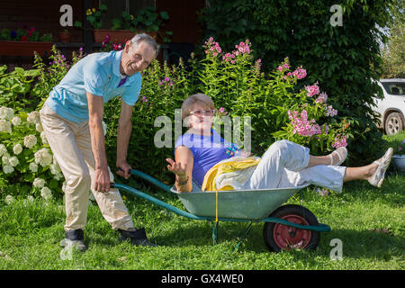Seniors having fun Stock Photo