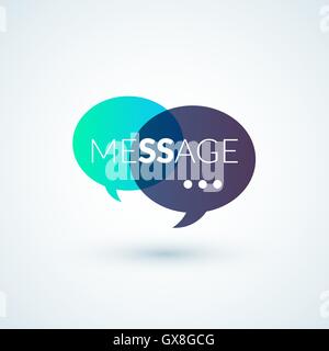 Text message logo Stock Vector