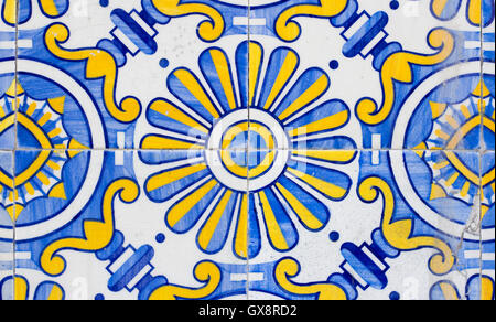 portugal azulejos tiles closeup Stock Photo