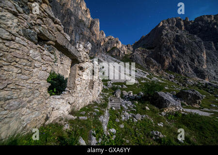 Italian stations of the Great War - Location Ospedaletti - Falzarego - Dolomiti Stock Photo