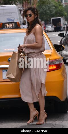 Matthew McConaughey and family out and about in New York  Featuring: Matthew McConaghey, Camilla Alves Where: New York, New York, United States When: 02 Jul 2016 Stock Photo