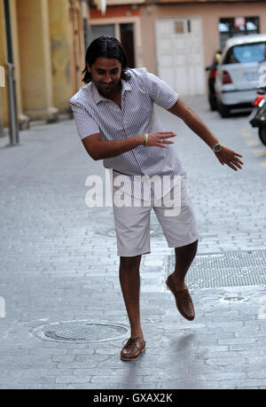 TOWIE cast members arrive at restaurant in Palma for filming  Featuring: Liam Blackwell Where: Majorca, Spain When: 03 Jul 2016 Stock Photo