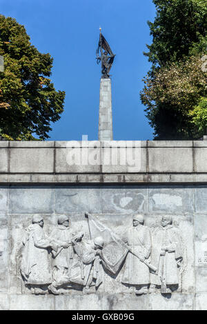 Hill Slavin, a monument to Soviet soldiers killed in World War II during the liberation of Bratislava, Slavín War Memorial, Slovakia, Europe Stock Photo