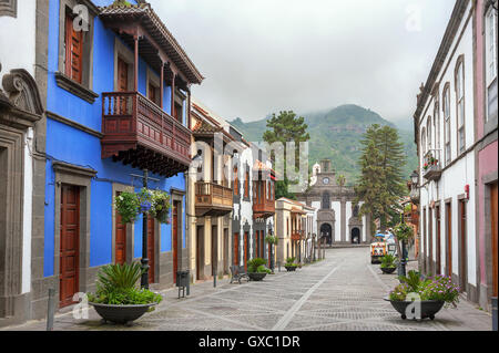 Teror at Gran Canaria, a beautiful traditional town with colorful ...