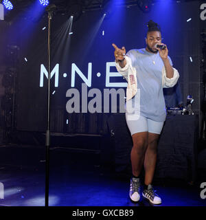 MNEK (real name Uzoechi Emenike) performs live at G-A-Y. The British singer and songwriter performed a number of tracks and mash-ups before heading up to the RnB room in the club to dance the night away before an early morning appearance on C4's Sunday Br Stock Photo