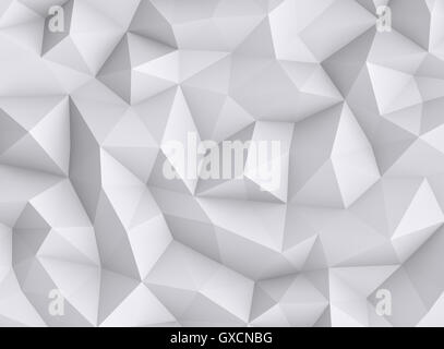 Abstract white 3d background with polygonal pattern Stock Photo