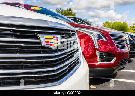 Indianapolis - Circa September 2016: Cadillac Automobile Dealership. Cadillac is the Luxury Division of General Motors III Stock Photo