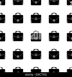 Bag Silhouette Seamless Pattern. Stock Vector