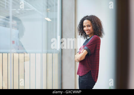Portrait of young female designer in design studio Stock Photo