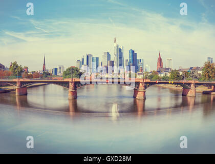 Skyline of modern Frankfurt am Main, Germany Stock Photo