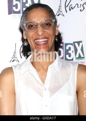 Carla Hall celebrates her husband Matthew Lyons' 50th birthday at 53X inside Paris Hotel & Casino  Featuring: Carla Hall Where: Las Vegas, Nevada, United States When: 09 Jul 2016 Stock Photo