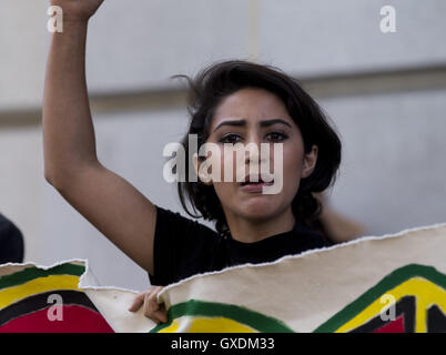 Activists gather outside the Los Angeles police department headquarters to protest the shooting of Alton Sterling in Baton Rouge  Featuring: Atmosphere Where: Los Angeles, California, United States When: 13 Jul 2016 Stock Photo