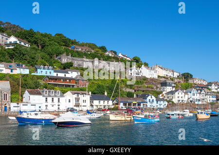 Boats on the Looe in south east Cornwall, England, UK Stock Photo