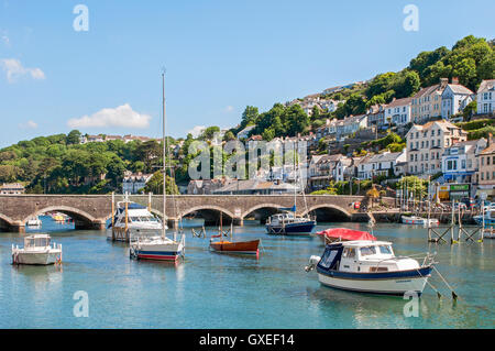 Boats on the Looe in south east Cornwall, England, UK Stock Photo