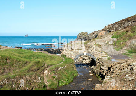 Trevellas Coombe near St.Agnes on the north coast of Cornwall, England, UK Stock Photo