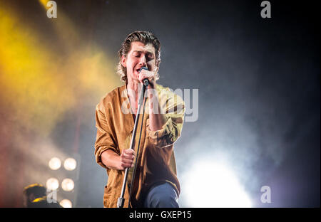 The Last Shadow Puppets perform live in concert at the Bournemouth International Centre, with support from Gaz Coombes  Featuring: Alex Turner Where: Bournemouth, United Kingdom When: 13 Jul 2016 Stock Photo