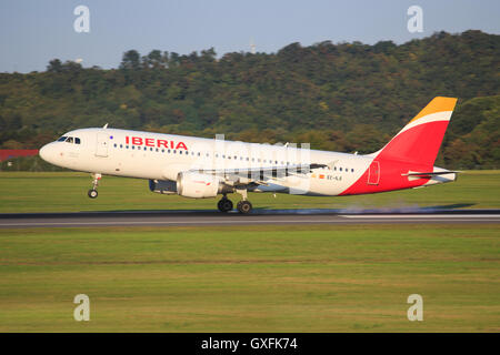 Wien/Austria july 4, 2012: Airbus A320 from Iberia at Wien Airport. Stock Photo
