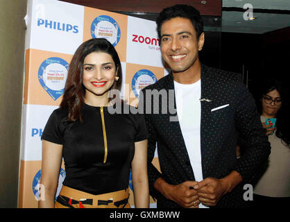 Bollywood actor Prachi Desai Chef Ranveer Brar press conference to announce the launch of Thank God It's Fryday 3.0 in Mumbai Stock Photo