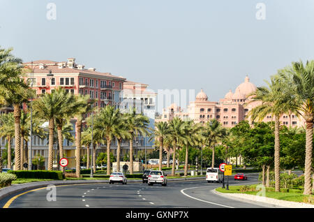 New roads and highways in Qatar, Middle East Stock Photo