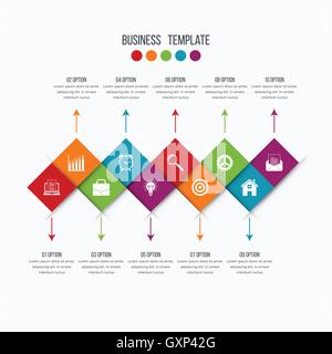 Vector infographic design 10 options Stock Vector