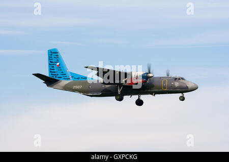 Special painted Czech Republic Air Force Antonov An-26 Curl transport plane Stock Photo