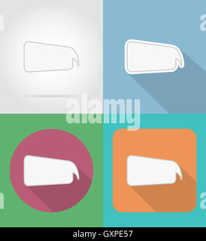 speech bubbles flat icons illustration isolated on background Stock ...