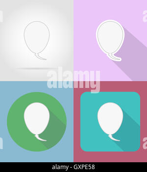 speech bubbles flat icons illustration isolated on background Stock ...