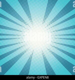 The blue sun with rays pop art retro background Stock Vector Image ...