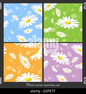 floral seamless vector patterns Stock Vector