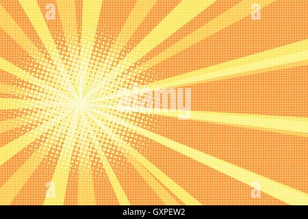 Sunrise pop art retro background Stock Vector