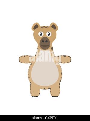 Funny hyena character Stock Vector