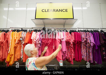 Messy Clearance Section Clothing Store Colorful Stock Photo