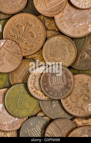 Loose change in sterling Stock Photo