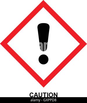 GHS hazard pictogram - CAUTION, health hazard warning sign, isolated vector illustration. Stock Vector