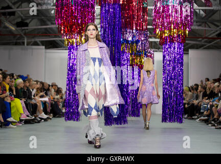 Models on the catwalk during the Ryan LO Spring/ Summer 2017 London Fashion Week show at BFC Show Space, Brewer Street Car Park, London. PRESS ASSOCIATION Photo. Picture date: Friday September 16, 2016. See PA story CONSUMER Fashion. Photo credit should read: Isabel Infantes /PA Wire Stock Photo