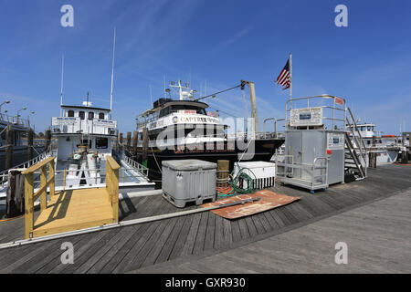 Captree charter fishing boat basin Long Island New York Stock Photo