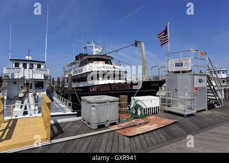 Captree charter fishing boat basin Long Island New York Stock Photo