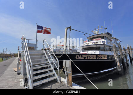 Captree charter fishing boat basin Long Island New York Stock Photo